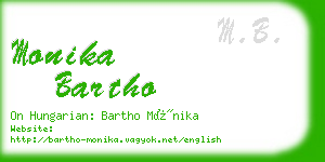 monika bartho business card